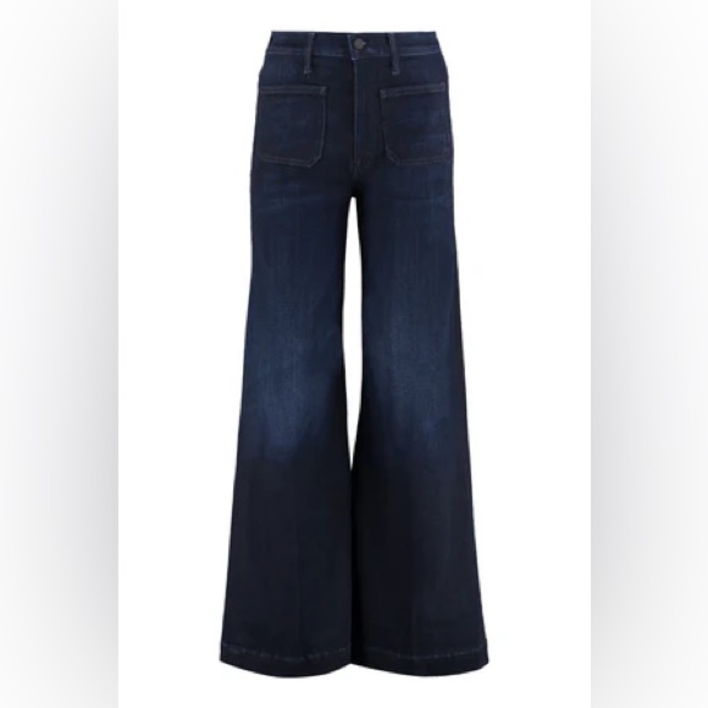 MOTHER The Swooner Patch Roller Skimp Ultra High-Rise Wide-Leg Jeans